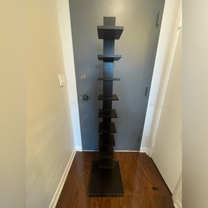 Black Wooden Floating Bookshelf